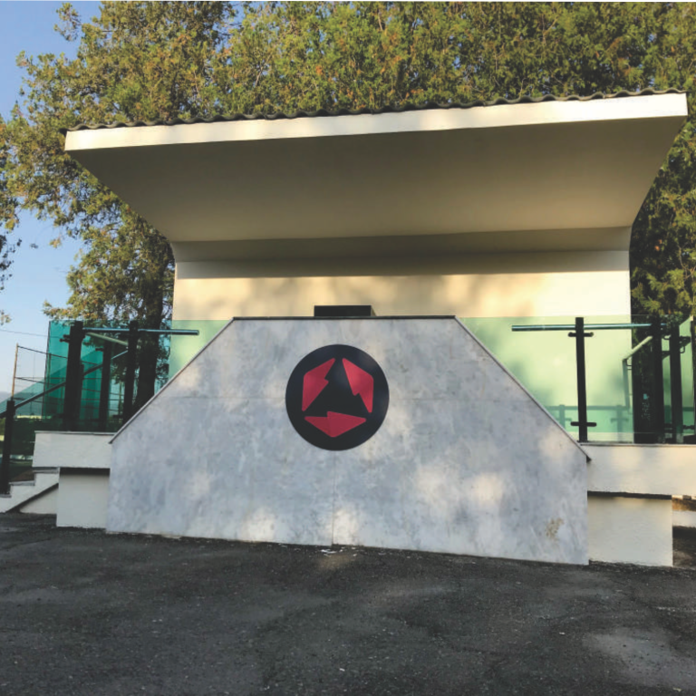 ბრენდირება შენობის Stagi Group, სტაგი ჯგუფის საგანგებო სიტუაციების მართვის სამსახურის შენობის ბრენდირება