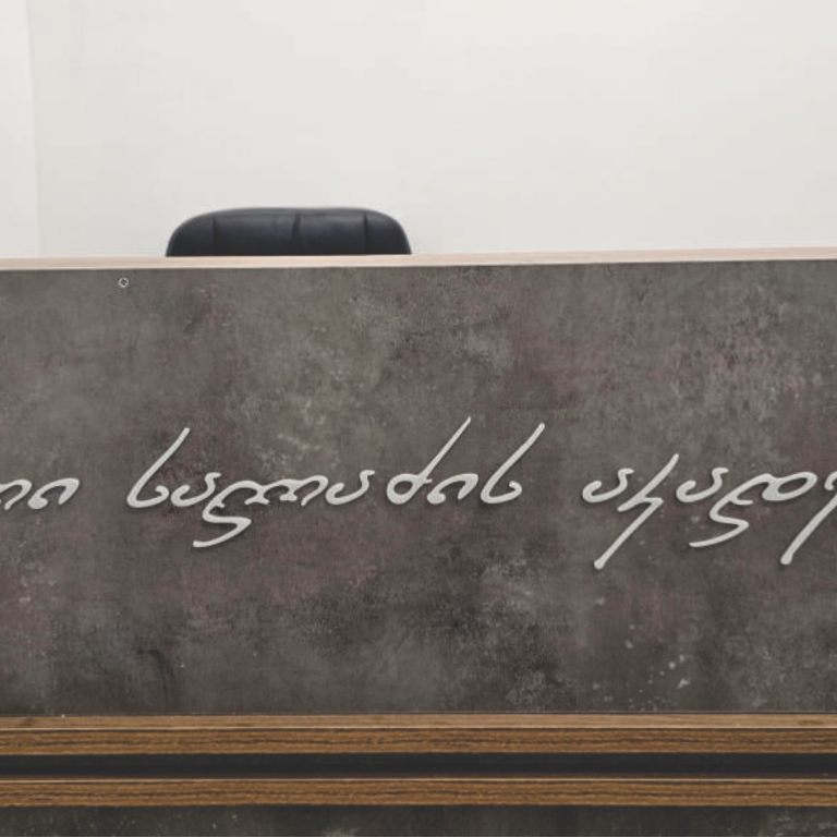 vcx Stagi Group, სტაგი ჯგუფის მოცულობითი ბანერის ასოები 'ნელი სალაძის აკადემია'