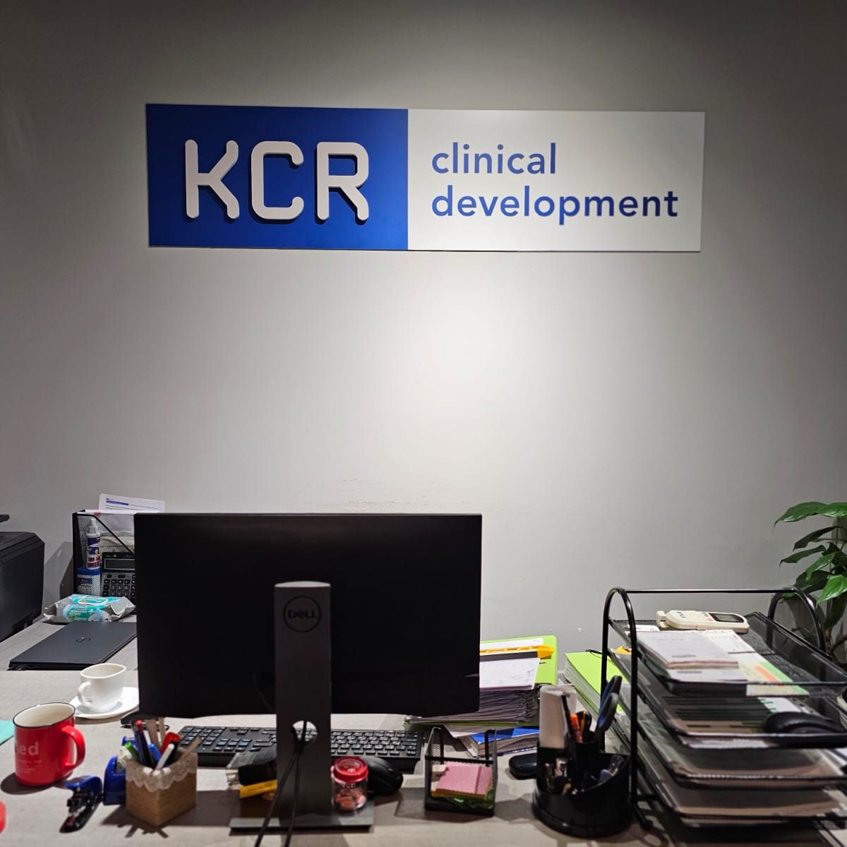 Stagi Group, სტაგი ჯგუფის დაბრენდილი მოცულობითი ასოები "KCR clinical development"